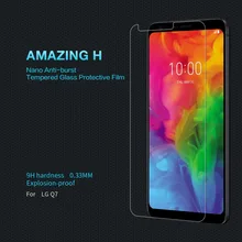 Закаленное Стекло Экран протектор для LG Q7 Оригинал NILLKIN удивительные H Nano Anti-Explosion Стекло Защитная пленка для LG q7