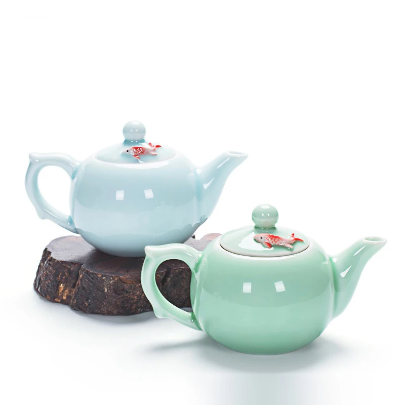 

Creative Celadon teapot small fish teapot,Exquisite Teapot Kettle,Coffee Tea Sets,Chinese traditions Flower Tea Pot Teaware