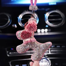 Подвеска Украшение занавеска из бусин Лаки Собака Щенок кисточка ключ зеркало на петле декор для заднего вида авто аксессуары для интерьера