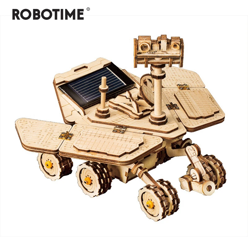 

Robotime Moveable Spirit Rover Solar Energy Toy 3D DIY Laser Cutting Wooden Model Building Kit Gift for Children Adult LS503