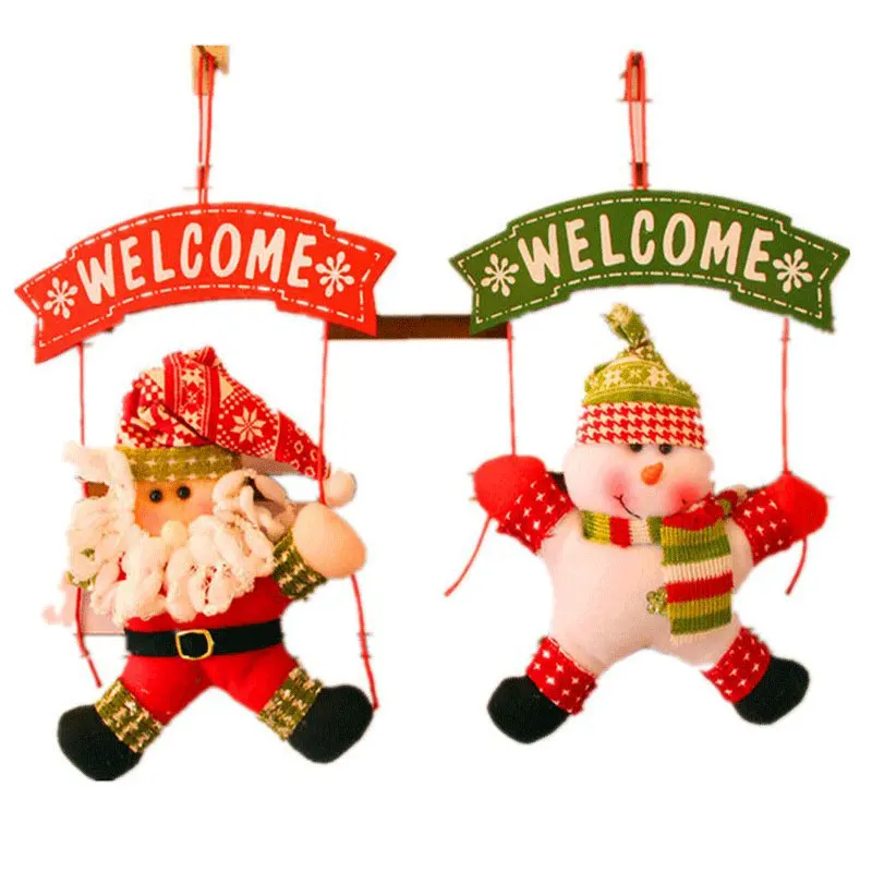 

Misaya 3D Christmas Ornaments Santa Claus Doll Drop Pendant Toys Christmas Tree Decorations For Home Door To Drop Ornaments