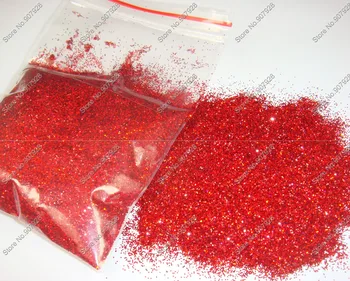 

50gram-0.4MM 015 Laser Holographic Red Color Shining Nail Glitter Dust Powder for Nail Art decoration and Glitter Crafts