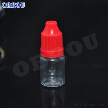 

Free shipping 3000pcs cosmetic packing bottle mini capacoity 5ml pet eye drops plastic bottle dripper child satefy cap long tip