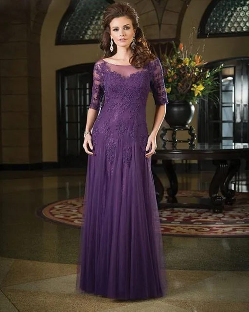purple mother of the bride dresses