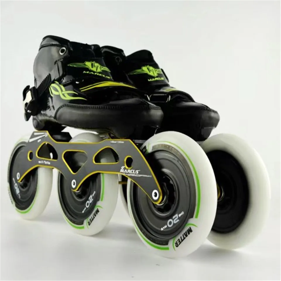 Углеродное волокно стекловолокно скоростные роликовые коньки 3*125 колеса детские для взрослых соревнования уличные гонки спортивная обувь тренировочные Patines F034