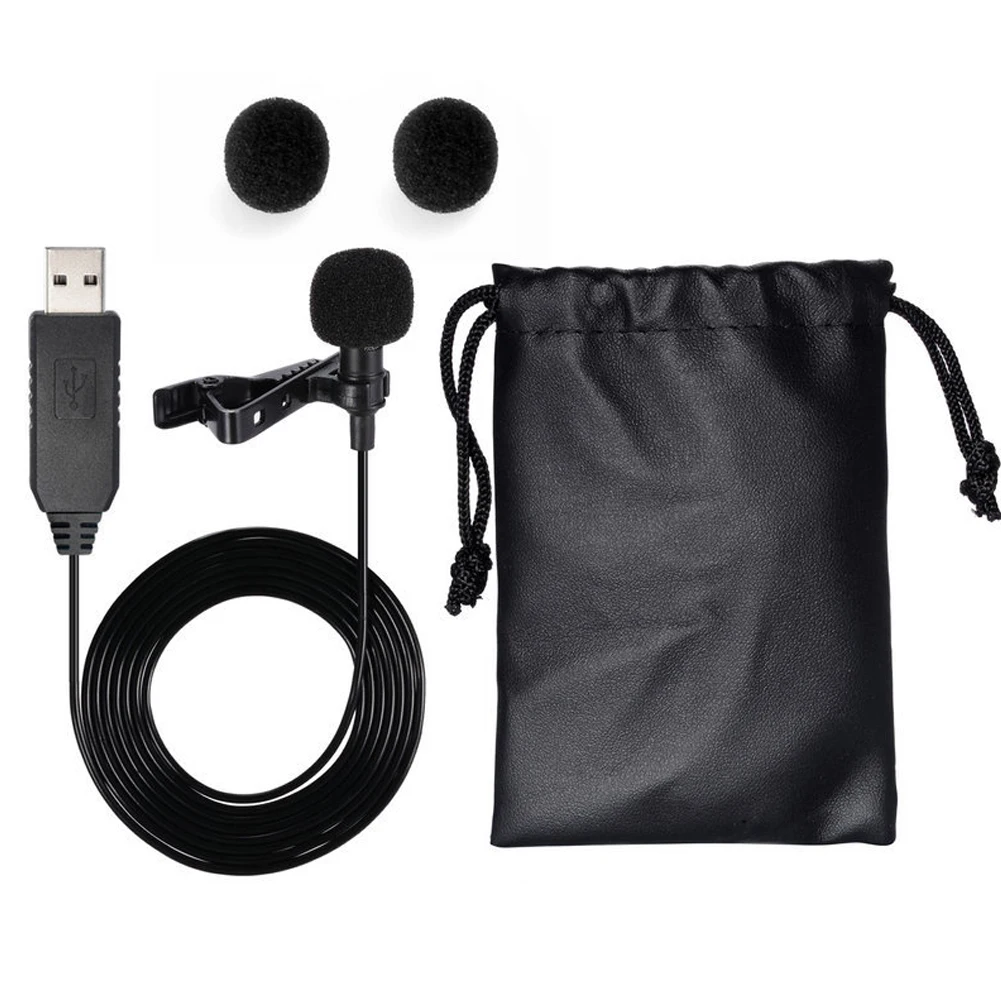 Lavalier Mini Durable Laptop Portable USB Microphone Video Recording Lightweight Skype Clip-on | Электроника