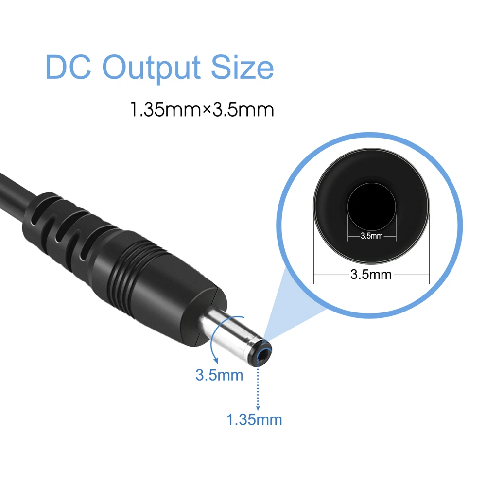 Atolla нам Стандартный адаптер внешнего Питание 15 Вт(5 V/3A) AC/DC адаптер для usb-хаб, 3,5x1,35 мм штекер центр положительный