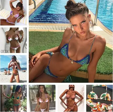 Sexy bikini swimsuit new swimwear female bikinis women bathing suit push up brazilian crochet bikini maillot bikini set women