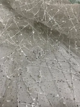 

Latest ZH-118102 French Embroidery Net Lace Fabric luxury French net Lace For Wedding dress