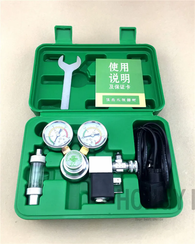 HONGYI/1 шт Высокое качество Co2 оборудования Регулятор электромагнитный клапан два ОЖ регулятор для аквариума DICI аквариум с растениями