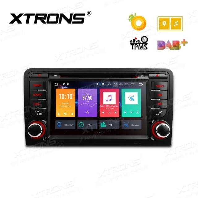 Flash Deal XTRONS 7" HD Android 8.0 Octa Core GPS Radio Car DVD Player for Audi A3 2003 2004 2005 2006 2007 2008 2009 2010 2011 2012 S3 RS3 1