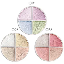 4 цвета макияж порошок свободный порошок стойкий увлажняющий контроль масла осветляет кожу