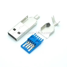 5 шт. DIY USB 3,0 Мужской Разъем USB разъем тип пайки линия хвост разъем 3 в 1 Высокоскоростной USB 3,0 разъем мужской разъем для зарядки