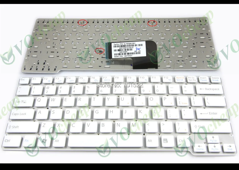 Новая клавиатура для ноутбука Sony VPC VGN CW PCG 61111L 61112L 61411L white US version 148755521 9j. N0q82.b01|laptop