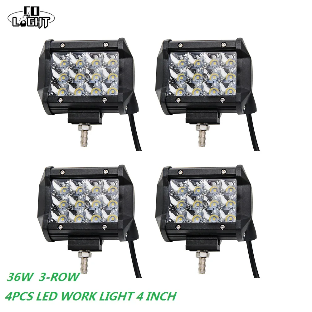 CO LIGHT светодиодные рабочие огни 36 Вт Led 12 В 24 для Atv треков Татра горная ферма Нива
