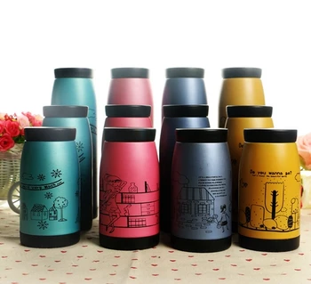 

2015 Stainless Steel Water Bottle Insulated Tumbler Lovely Animal Pattern Vacuum Thermos Cup For Women Kids water Bottle