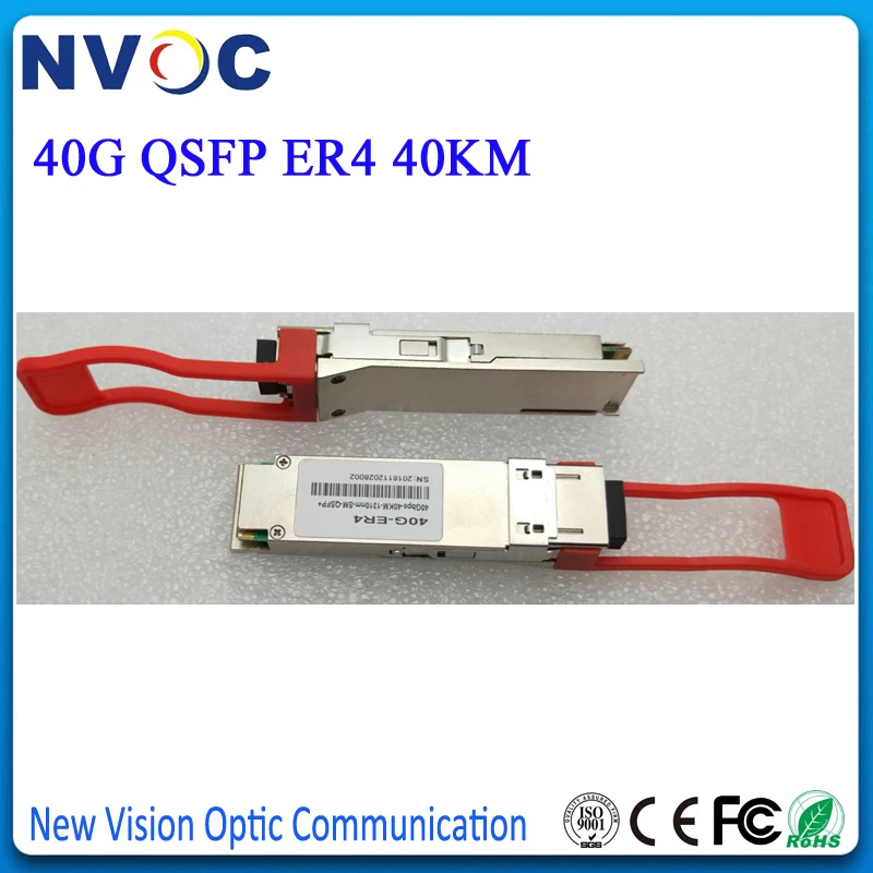 Бесплатная доставка 40G базовый оптический трансивер QSFP + ER4 40 км Дуплексный