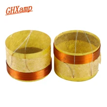 GHXAMP 14,28 мм твитер по индивидуальному заказу звуковая катушка наушников 4ohm Динамик s ремонт Запчасти высокое Мощность для 3 дюймов карта KTV коробка ВЧ Динамик серебряной проволоки, комплект из 2 предметов