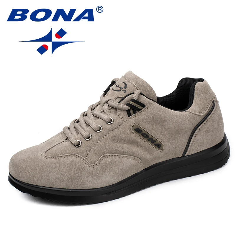 BONA/Новое поступление; Стильная мужская прогулочная обувь; Мужская Спортивная обувь на шнуровке; кроссовки для бега на открытом воздухе; удобный мягкий светильник;
