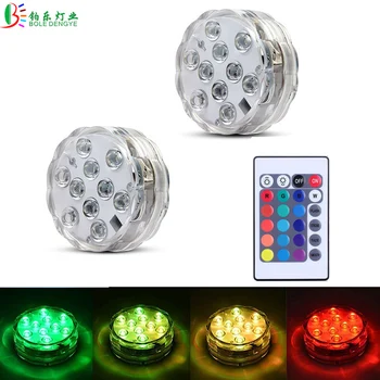 

BOLEDENGYE Underwater Light RGB Waterproof LED Super Bright Swimming Pool Pond Aquarium LED Lamp Battery Powered With IR Remote