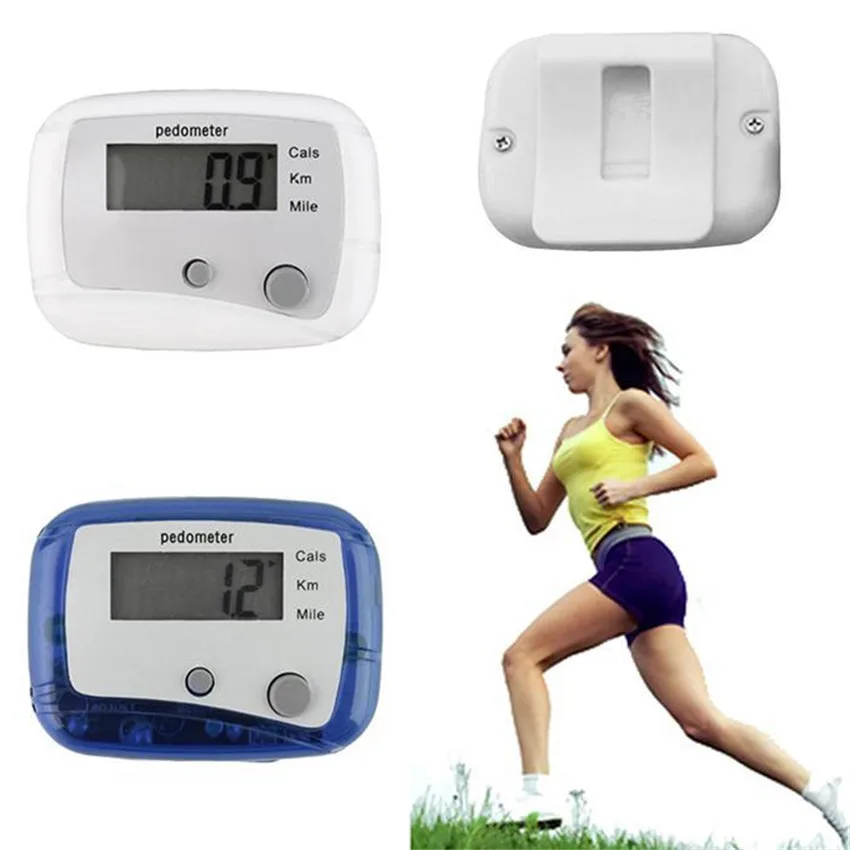 

Pedometer Step Counter Mini Running Walking Step Count Design Digital LCD Convenient Easy to Use Track Miles Distance 1 Pc