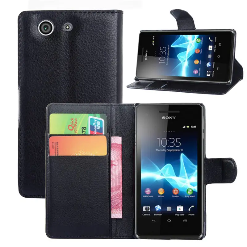 Кожаный чехол Micgita для sony Xperia Z3 Compact d5803 d5833 крышка Личи Pattern Бумажник Флип Compact/Z3
