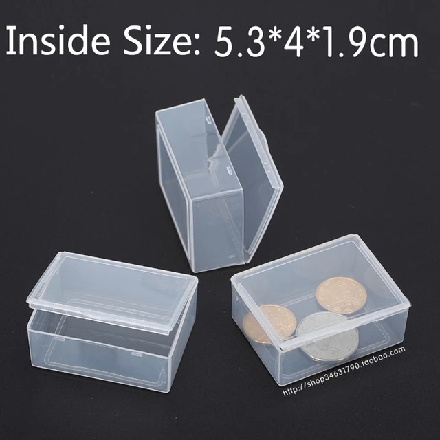 Rhinestone Organizer Storage Box, 4PCS 15-Grid Small Clear Plastic Jewelry  Case