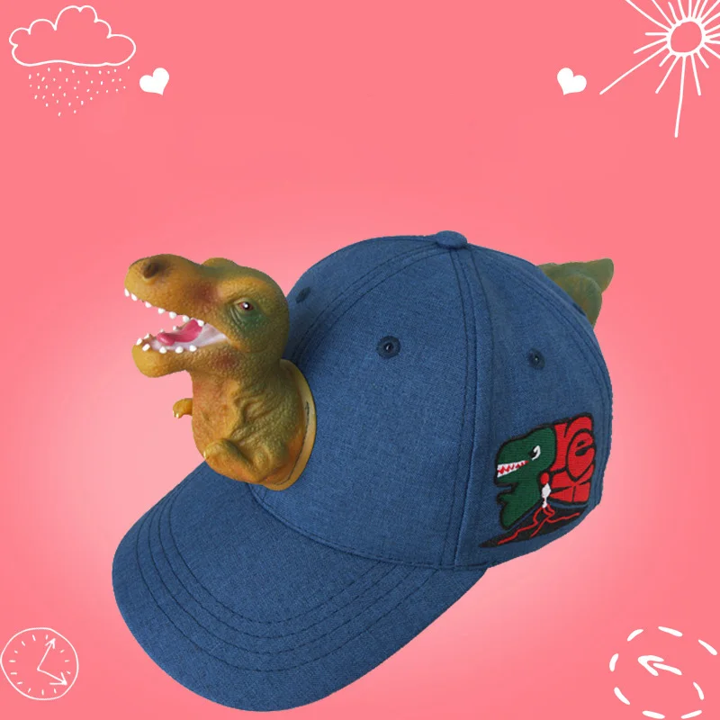 Весенняя 3D Кепка с вышивкой тираннозавра, Детская кепка с динозавром, подарок на Рождество и год, Повседневная модная бейсболка для свиданий - Цвет: 3