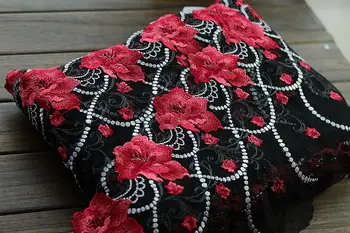 

Free shipping 2yards/lot20cm wide Embroidered Tulle Lace trim mesh lace trim~lovely~
