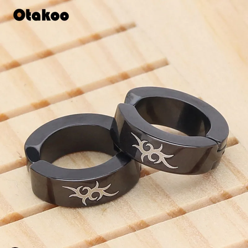 Женские и мужские серьги клипсы Otakoo магнитные из нержавеющей стали без пирсинга