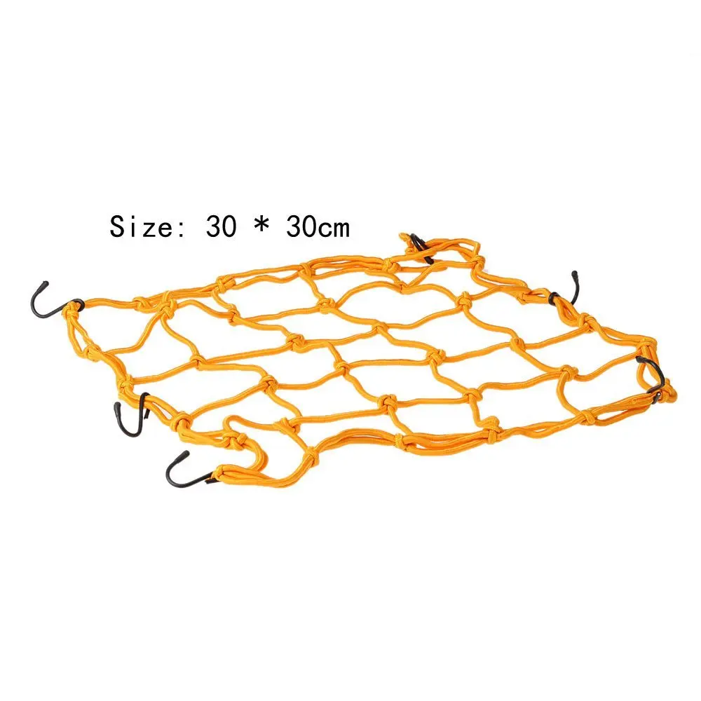 Супер сильная тянущаяся Тяжелая грузовая сеть мотоцикла для мотоцикла с железными крючками 30 см* 30 см оранжевый
