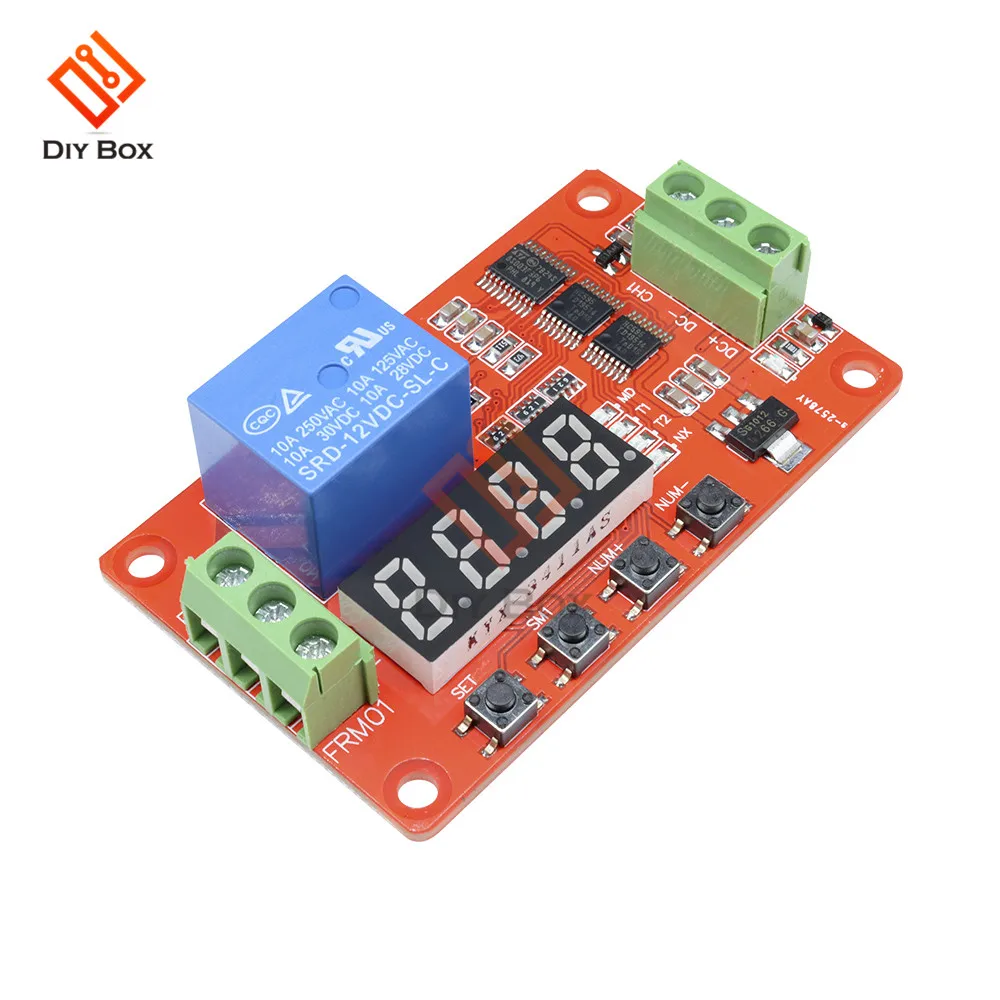 

12V DC Multifunction Self-lock Relay PLC Cycle Delay Time Timer Switch Module PLC Home Automation Delay Module Board