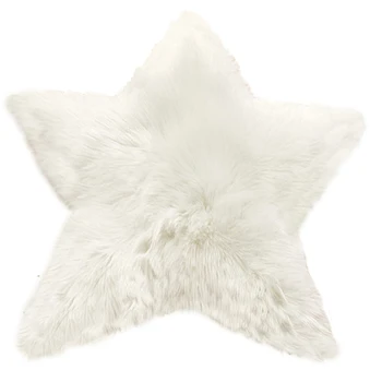 

Stars Faux Fur Sheepskin Shag Fluffy Rug Soft Cozy Warm Plush Shaggy Solid Carpet for Wedding/Bedroom/Girl's Room/Chair/Sofa