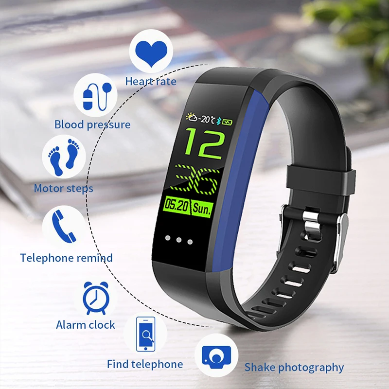 

CK16 Luxury Heart Rate Blood Pressure Fitness Smart Watch Swim Stopwatch Sport Wristwatch Bluetooth Camera Led Watches Montre
