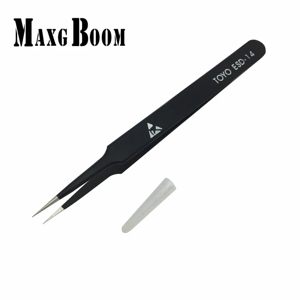 

MaxgBoom 2017 High-quality anti-static TOYO ESD 14 Tweezers Set welding aids for soldering stations