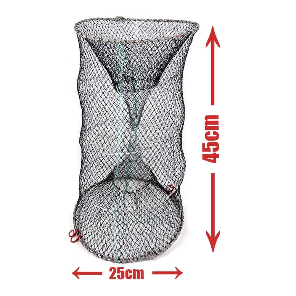 Fishing net crab trap network cages cast nets shrimp nylon netting Automatic Fishing Cage Foldable Trap Cast Net Folding - Цвет: 2545