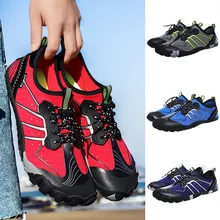 Для мужчин, обувь с подошвой из вулканизированной резины водонепроницаемая обувь быстросохнущая для плавание, дайвинг серфинга спортивные пляжные прогулочная повседневная обувь с закрытым носком Для мужчин красный# P2