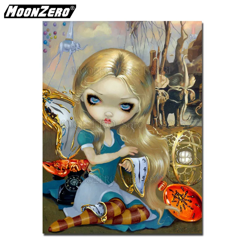 WYZ190414-A Сделай Сам бриллиант картина мультфильм девушка полный квадратный/круглый Мозаика из эпоксидной смолы вышитые 5D крестиком подарочный набор домашнего декора WYZ190414 - Цвет: WYZ190414-A