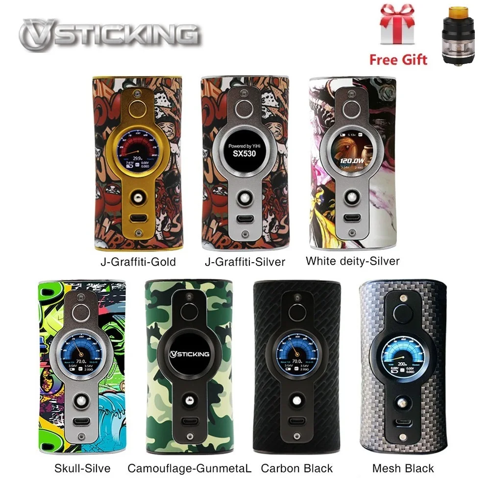 

Free Tank 200W Vsticking VK530 TC Box MOD w/ YiHi SX530 Chip & SXi-Q Control System No 18650 Battery Mod Box Vs Luxe Mod/ Drag 2