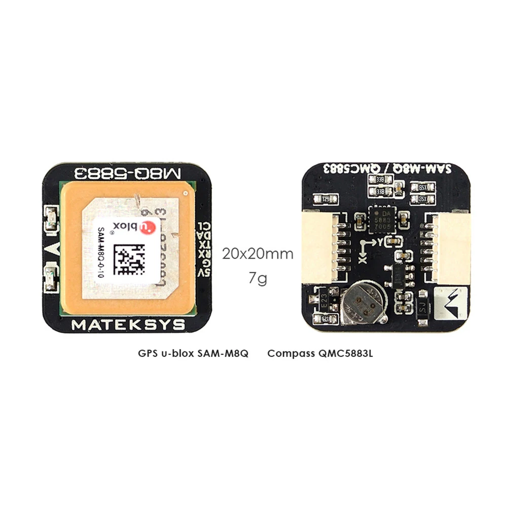 

Original Matek Systems M8Q-5883 Ublox SAM-M8Q GPS & QMC5883L Compass Module for RC Multirotor FPV Racing Drone Long Range part