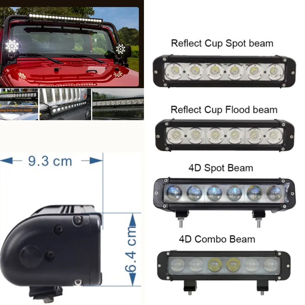 Marloo 4D 20 дюймов 120 Вт светодиодная фара 4x4 12 В 24 4WD Barra для Jeep Auto Boats SUV ATV 4X4 Car