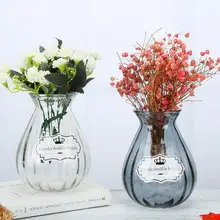 Современная цветная настольная стеклянная ваза, украшения, Настольная прозрачная ваза для цветов, Террариум, гидропонный контейнер, Свадебный декор