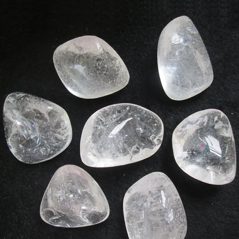 

(7pcs/lot) 200g Wholesale Natural Rock Clear Quartz Tumbled Stones Chakra Healing Reiki Polished Beads Decorative Mineral Stone