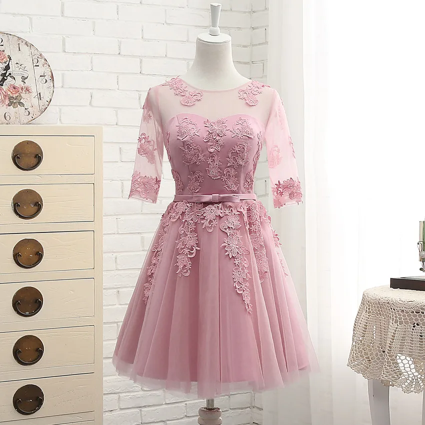 MNZ5608DS # три стиля длинных средних коротких красных фасонов с коротким рукавом 2019