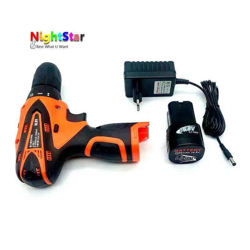 

16.8V Electric Drill Double Speed Lithium Cordless Drill Multi-function Electric Screwdriver Power Tools 0-1350rpm /NO BOX