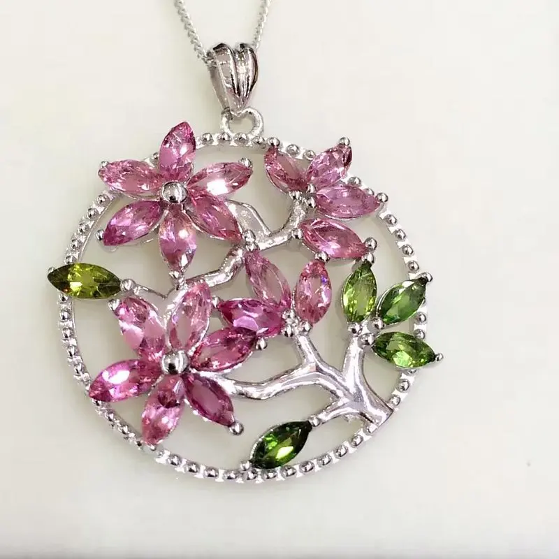 

2017 Collares Qi Xuan_Tourmaline Stone Fashion Pendant Necklaces_Real Necklaces_Quality Guaranteed_Manufacturer Directly Sale