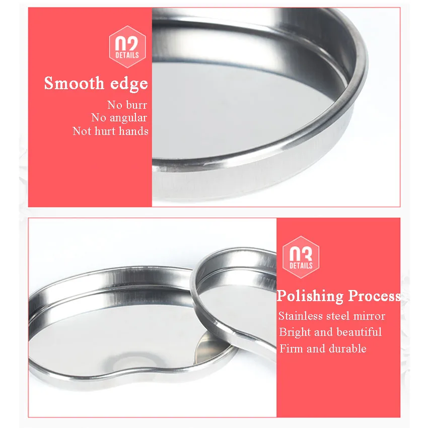Tattoo Accessories Stainless Steel Medical Plate Surgical Bending Tray Disinfection Eyebrow Lip Permanent Makeup Body Art Dental Tattoo Accessories