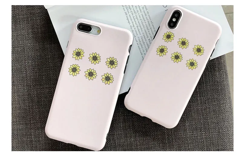 Silicone Flower Case For iPhone 8 8plus 7 7 Plus Cases Funda Phone Case For iphone 6 s 6s Plus X XR XS Max Cases Cover Coque   (16)