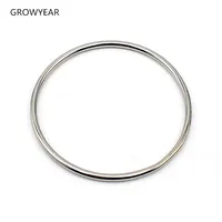 Stainless Steel Jewelry Bangle Casual Simple Silver Color Circle Bracelet For Women Drop Shipping 1