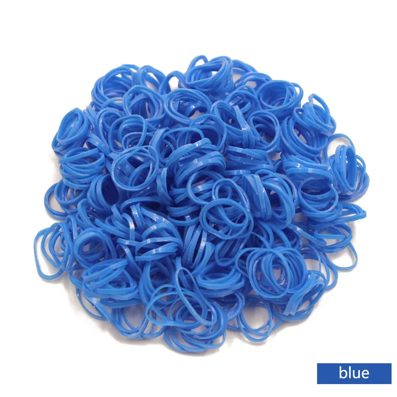 Новая модная резинка 1 см 600/сумка Детская эластичная резинка для волос конский хвост - Цвет: blue